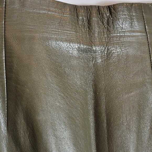 VTG Leather Pencil Skirt - Picture 8 of 10